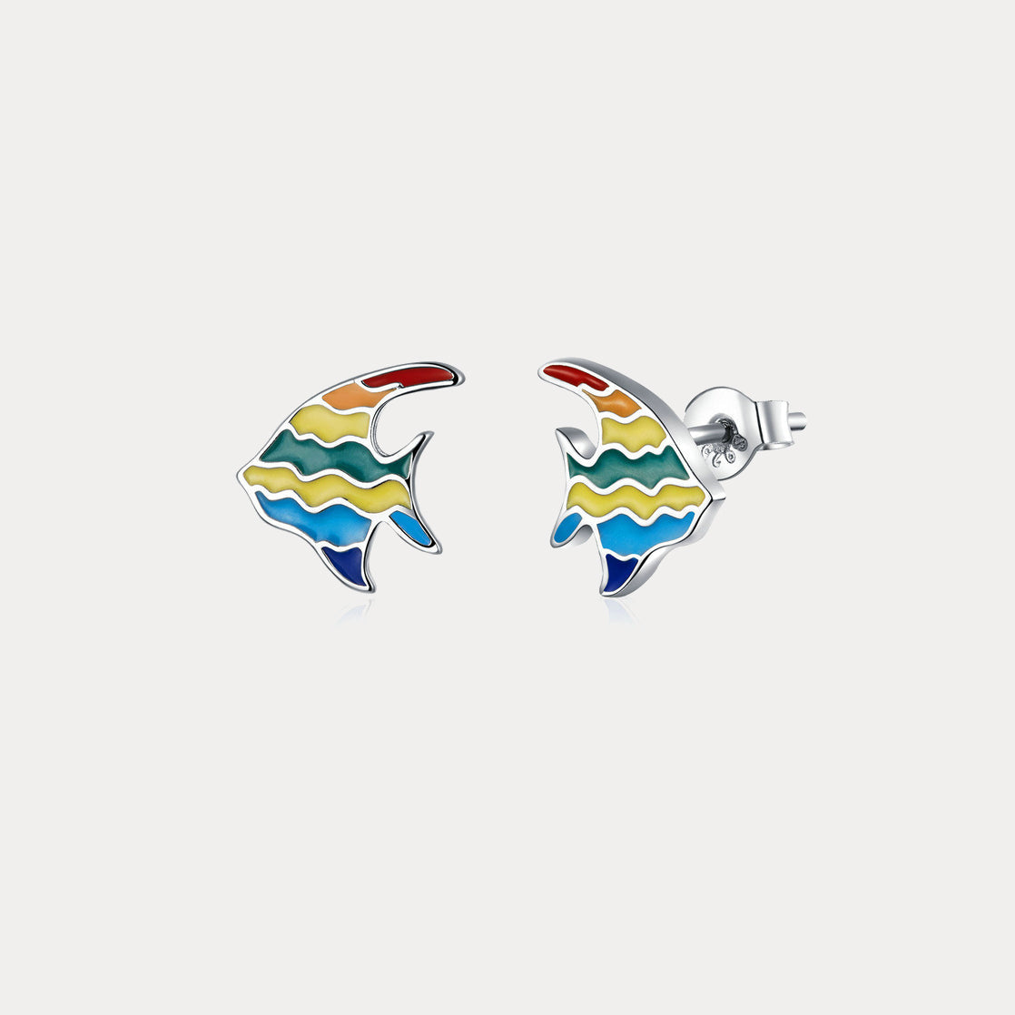 Rainbow Fish Stud Earrings
