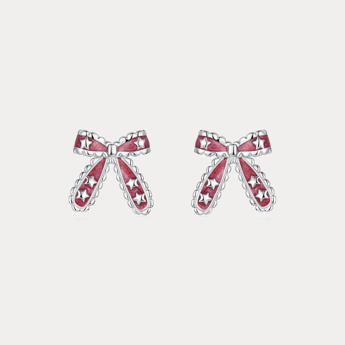 Christmas Bow Star Earrings