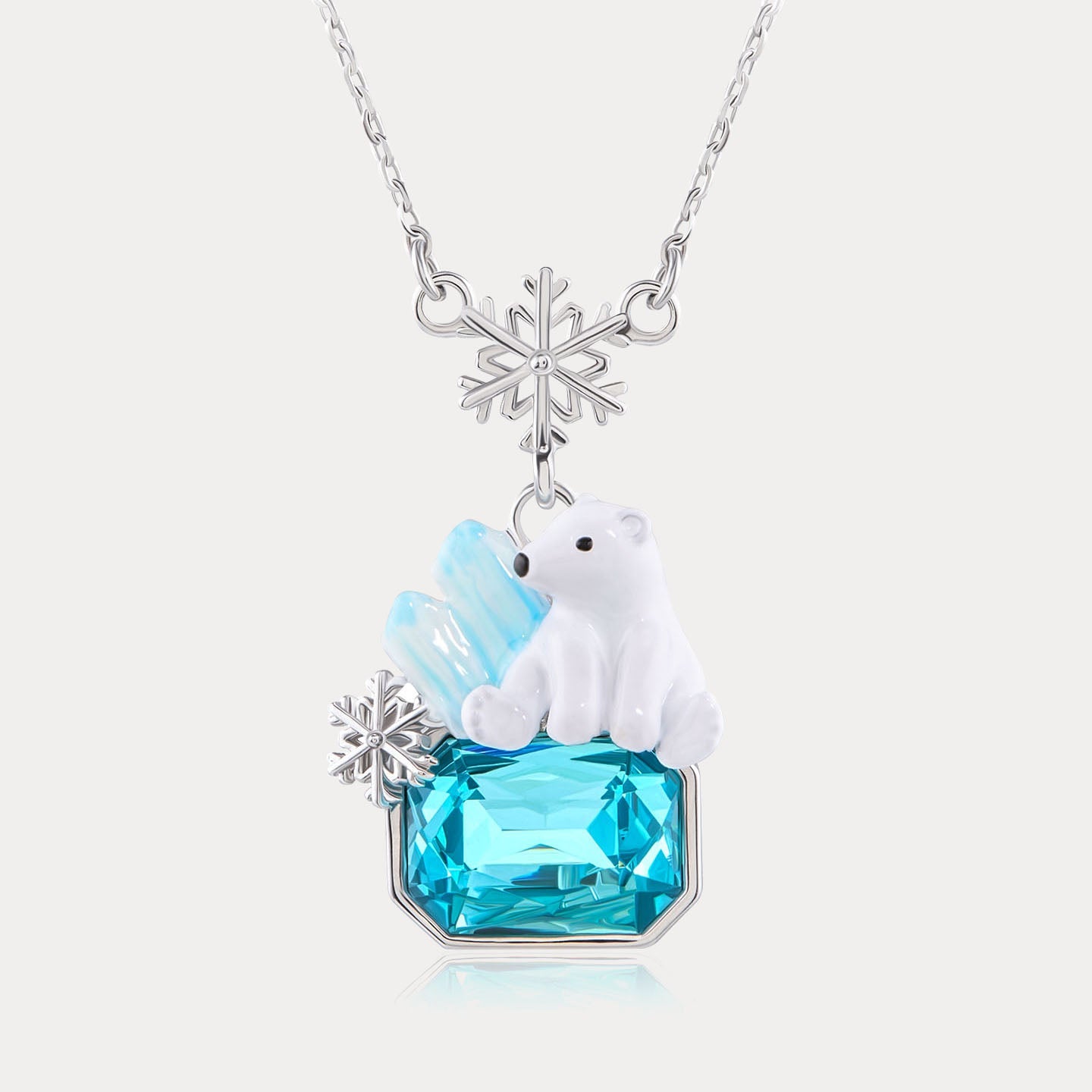 Snowflake Polar Bear Necklace