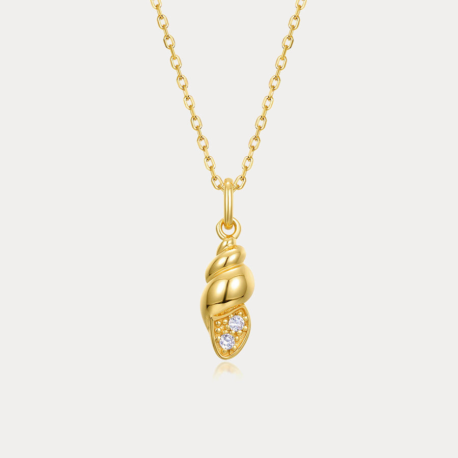 Gold Conch Shell Necklace
