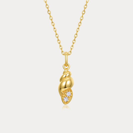 Gold Conch Shell Necklace