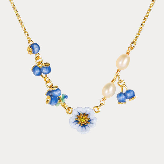 Flower Blueberry Necklace