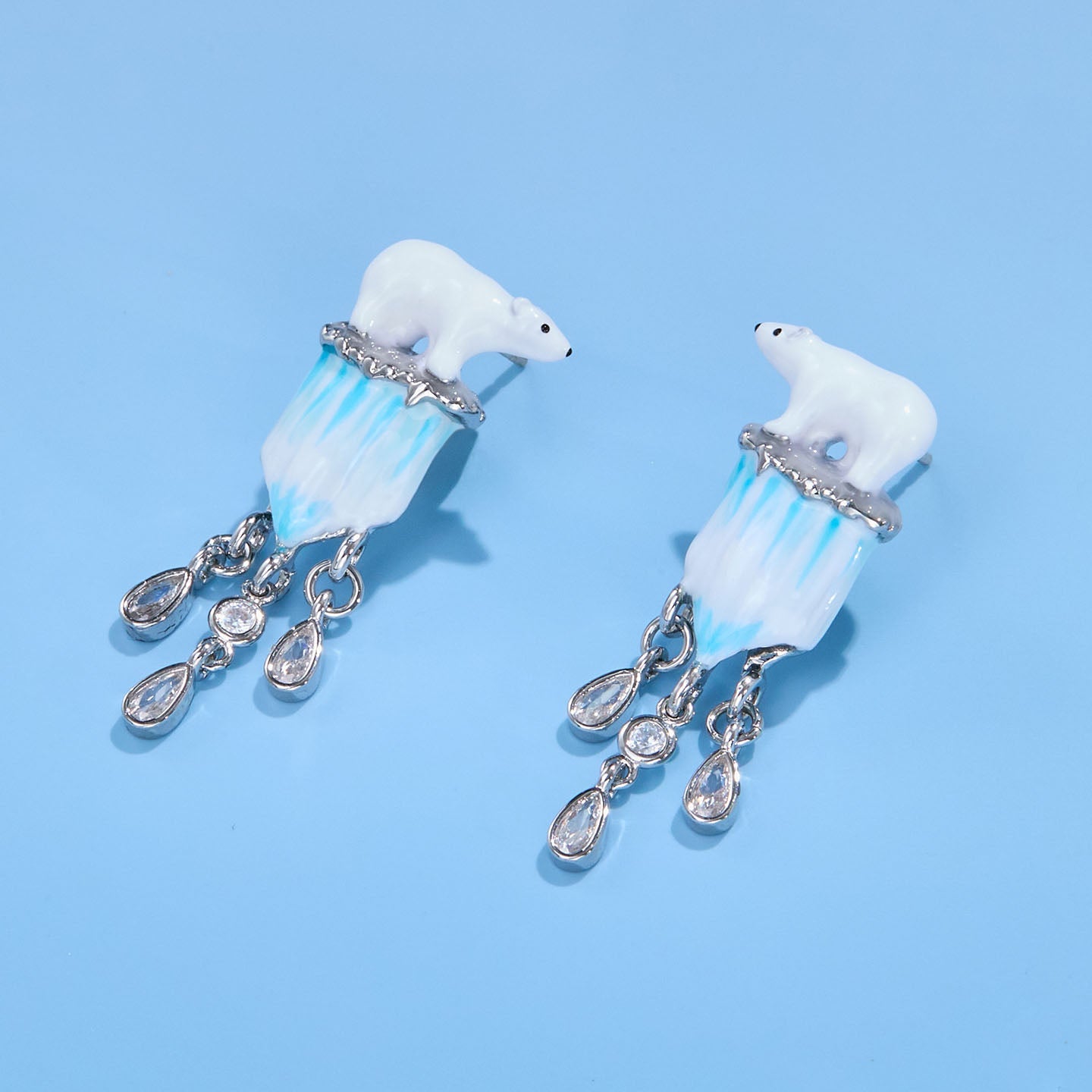 Glacier Polar Bear Earrings