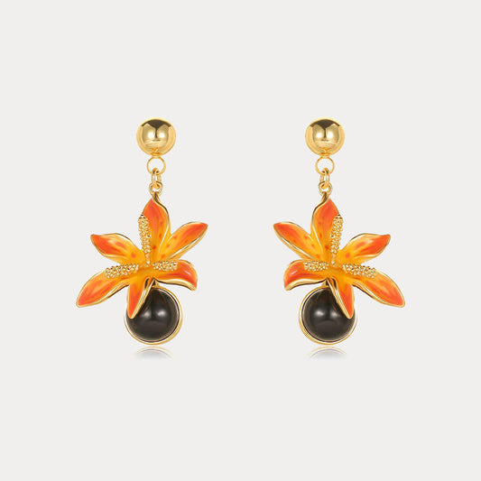 Leopard Flower Earrings