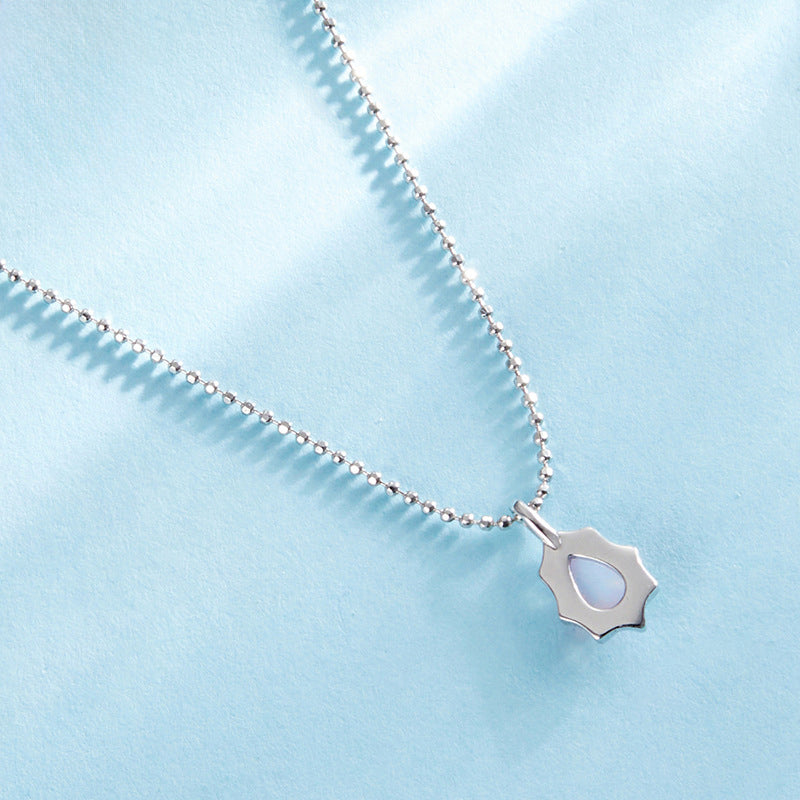 Silver Aurora Opal Necklace