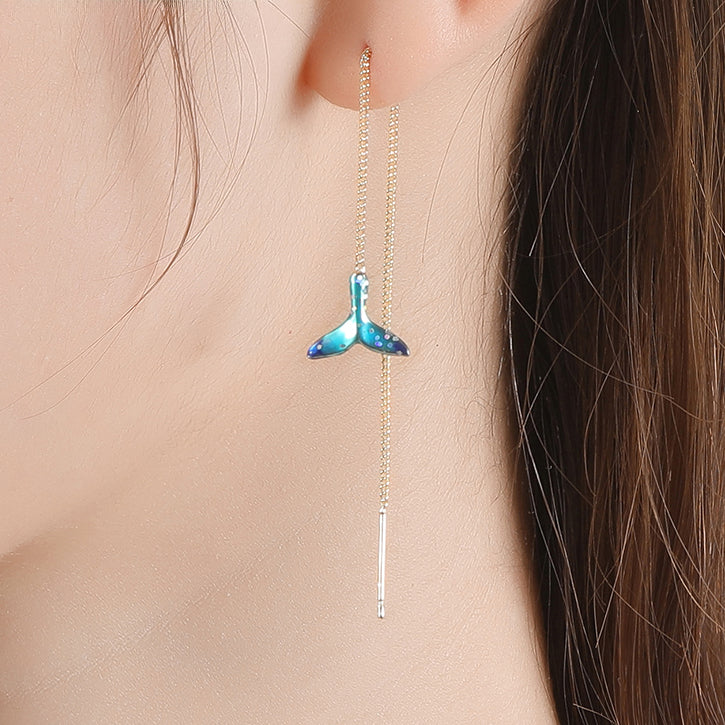 Whale Thread Earrings