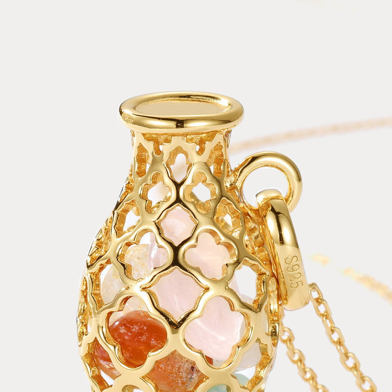 Gold Hollow Amphora Necklace