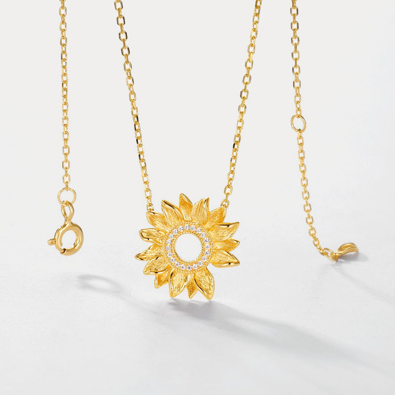 Gold Sunflower Necklace