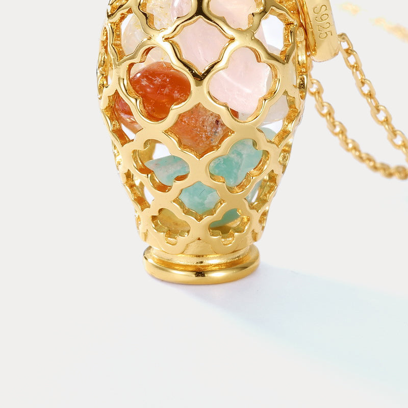 Gold Hollow Amphora Necklace