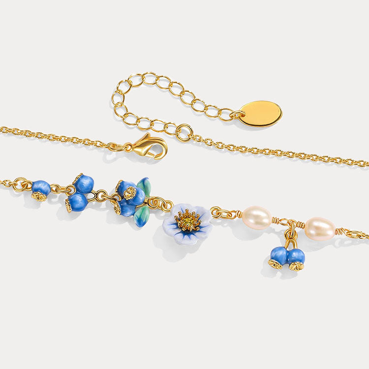 Flower Blueberry Necklace