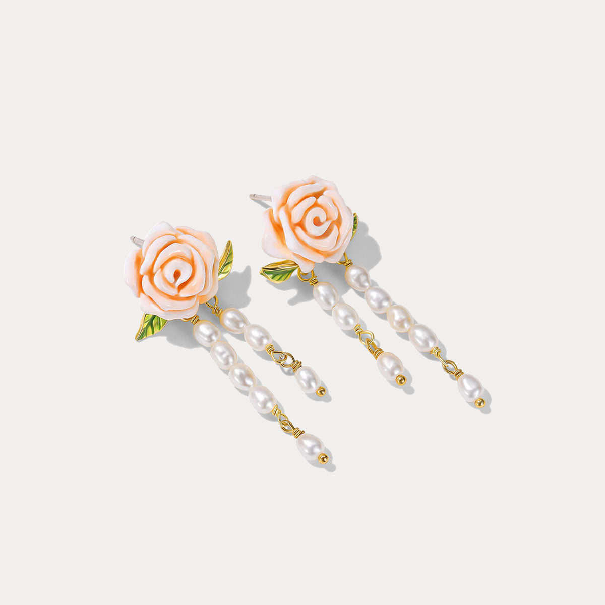 Champagne Rose Earrings