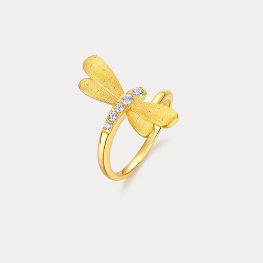 Gold Dragonfly Ring