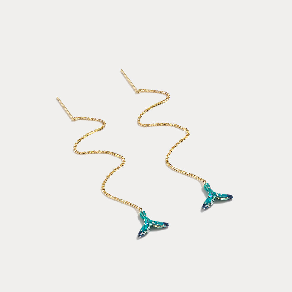 Whale Thread Earrings