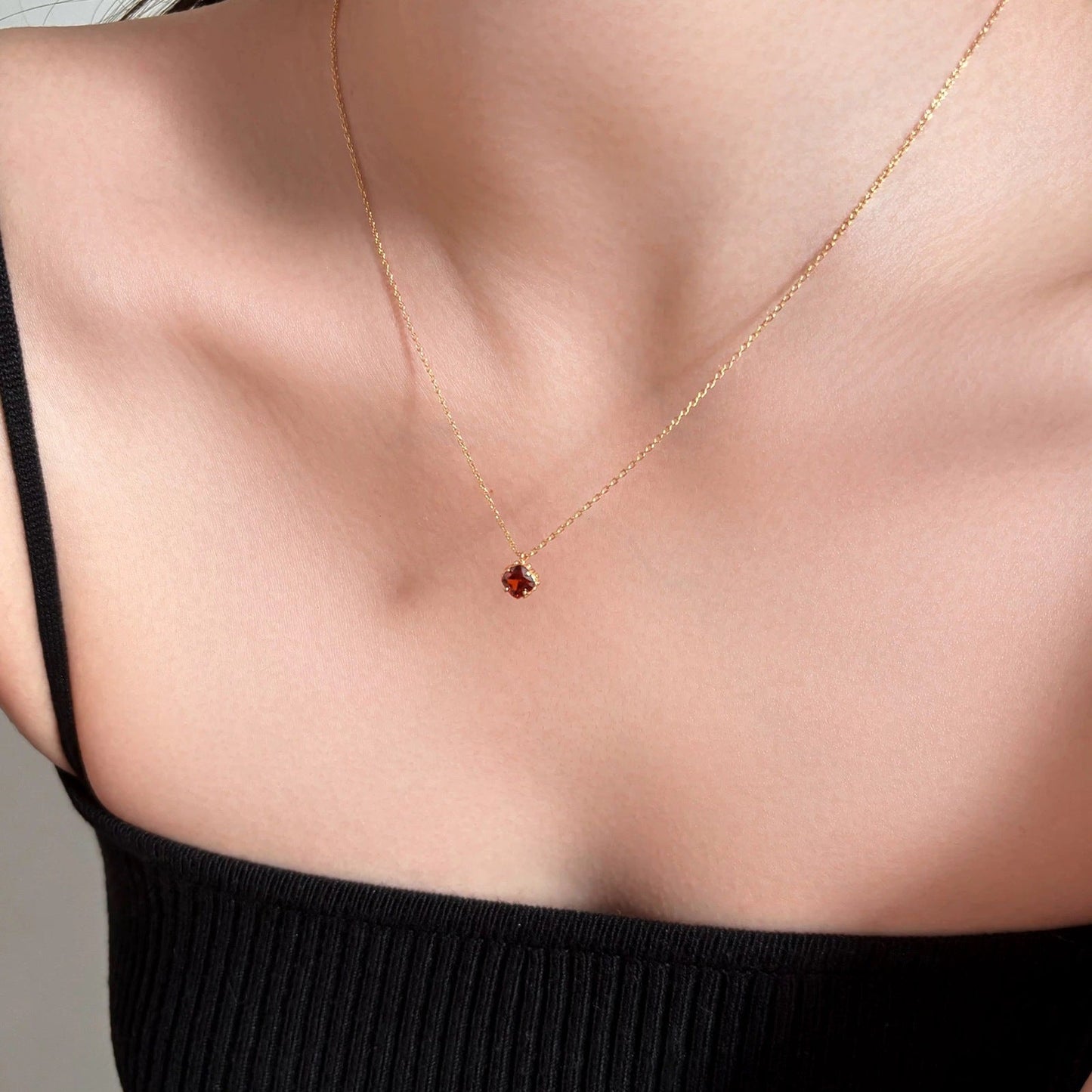 Red Cushion Necklace