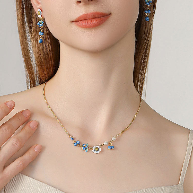 Flower Blueberry Necklace