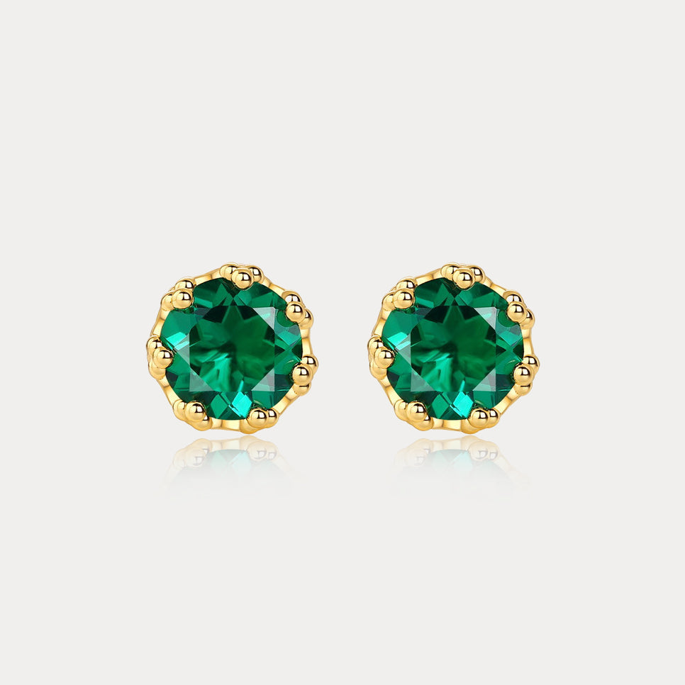 Emerald Stud Earrings