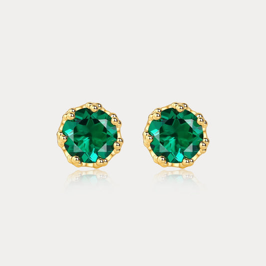 Emerald Stud Earrings