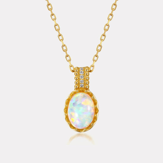 Gold Opal Necklace