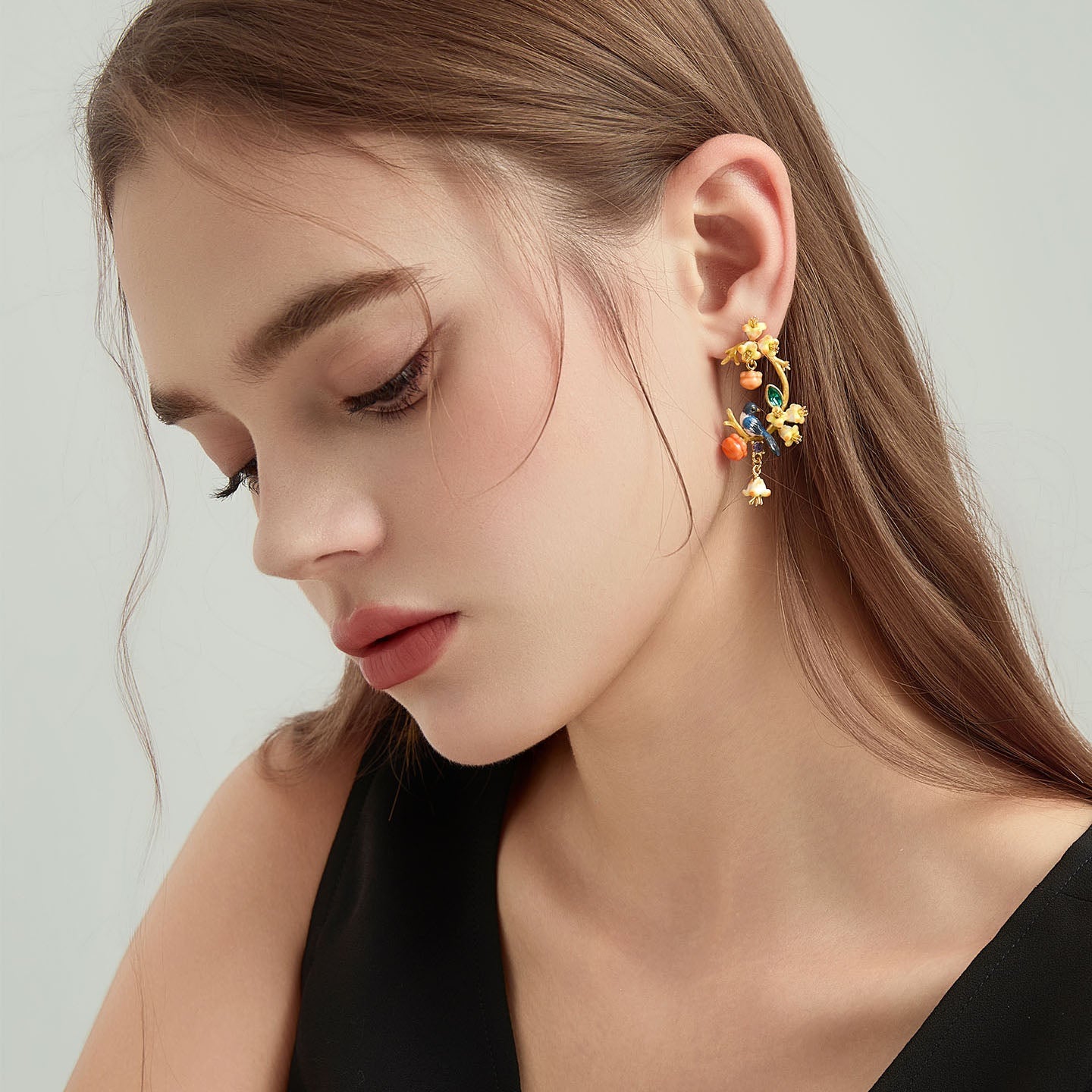 Magpie & Persimmon Blossom Earrings