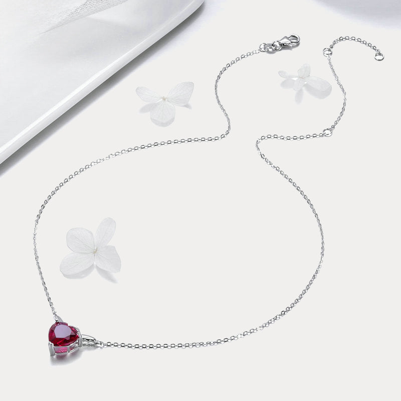 Silver Angel Heart Necklace