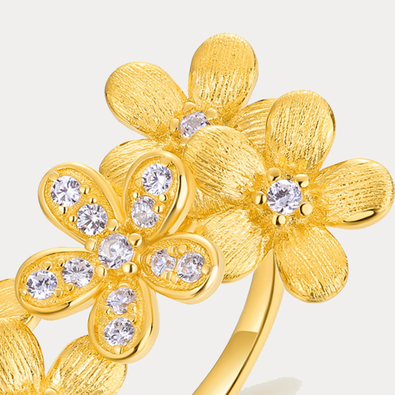 Gold Osmanthus Flower Ring
