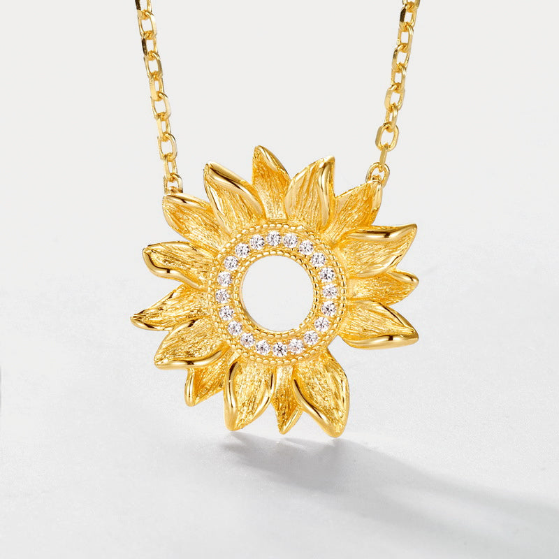 Gold Sunflower Necklace