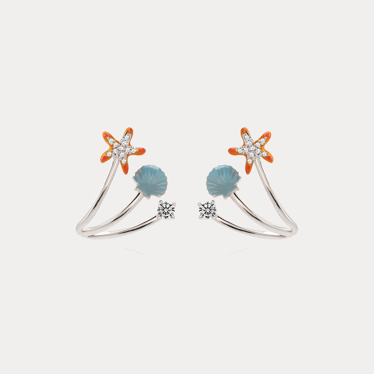 Starfish Shell Earrings