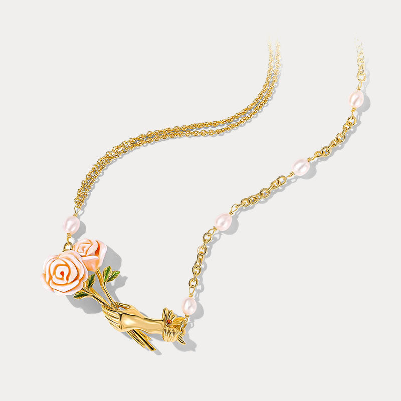 Champagne Rose Necklace