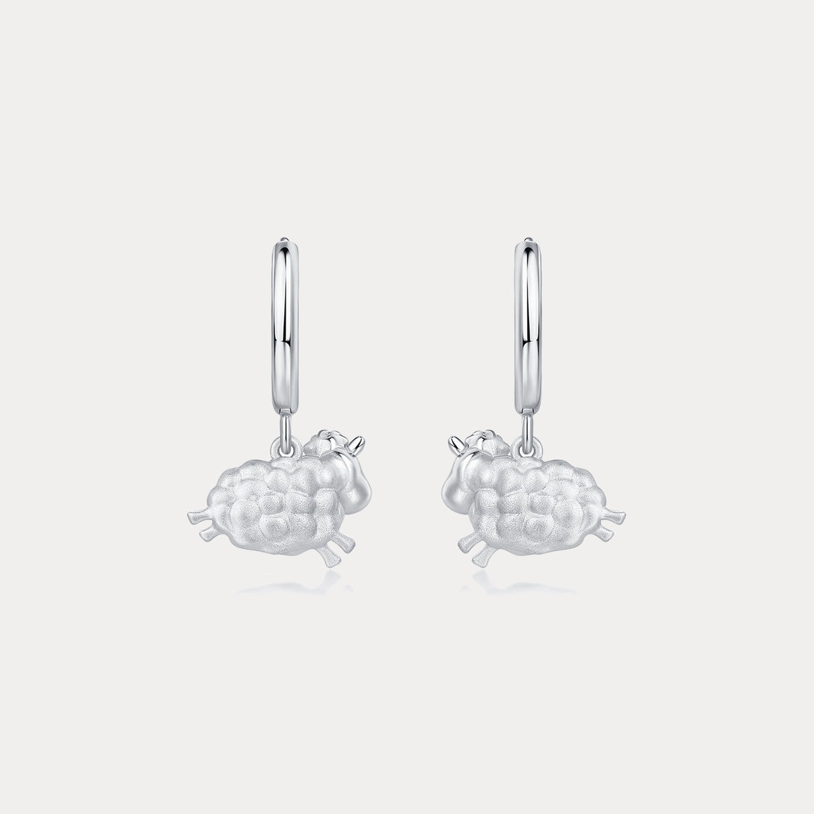 Silver Sheep Earrings