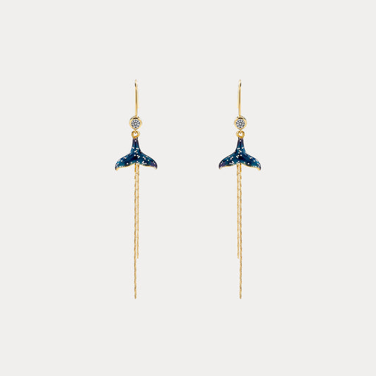 Mermaid Tail Thread Earrings