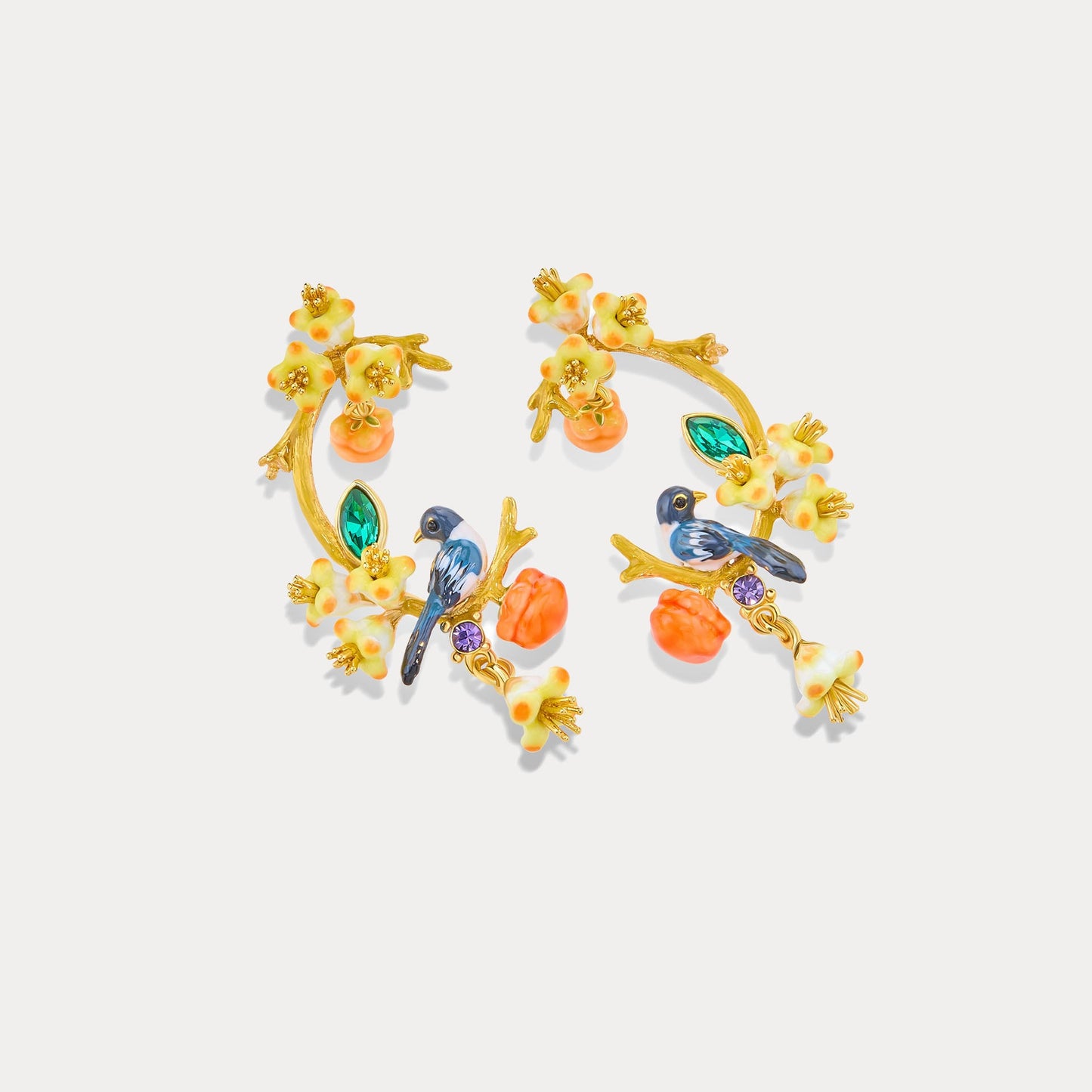 Magpie & Persimmon Blossom Earrings