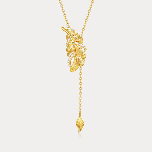 Leaf Lariat Necklace