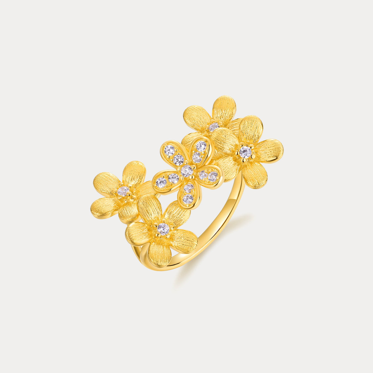 Gold Osmanthus Flower Ring