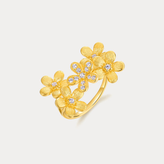 Gold Osmanthus Flower Ring