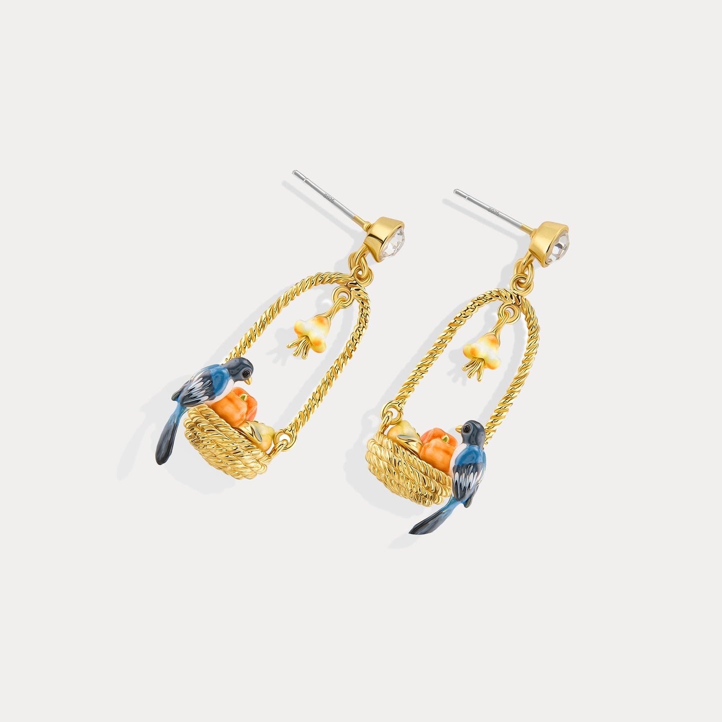 Magpie & Persimmon Basket Earrings