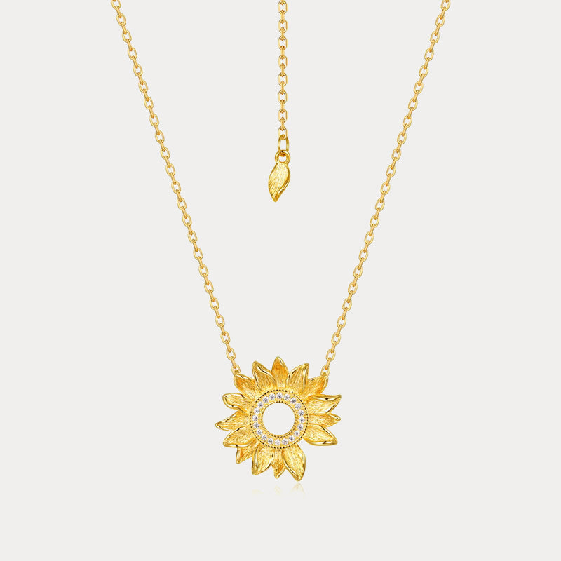 Gold Sunflower Necklace