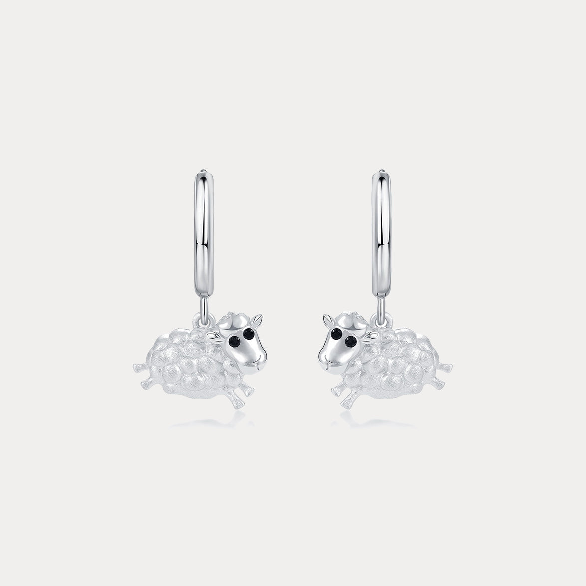 Silver Sheep Earrings