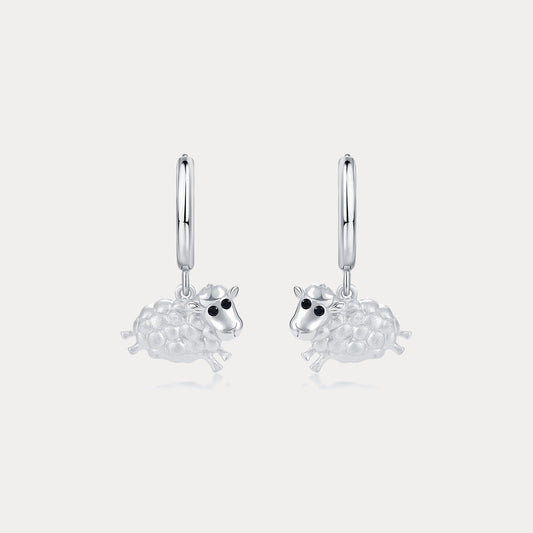 Silver Sheep Earrings