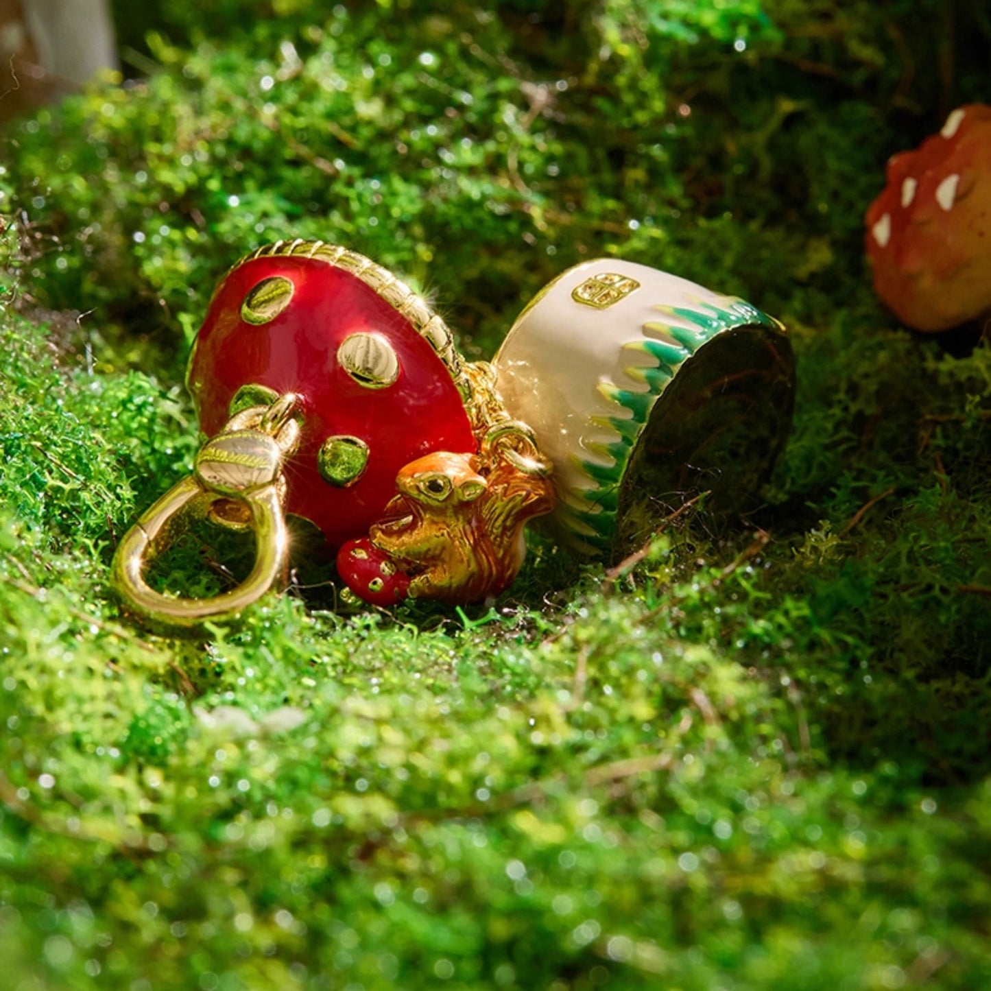 Squirrel Mushroom Locket Necklace