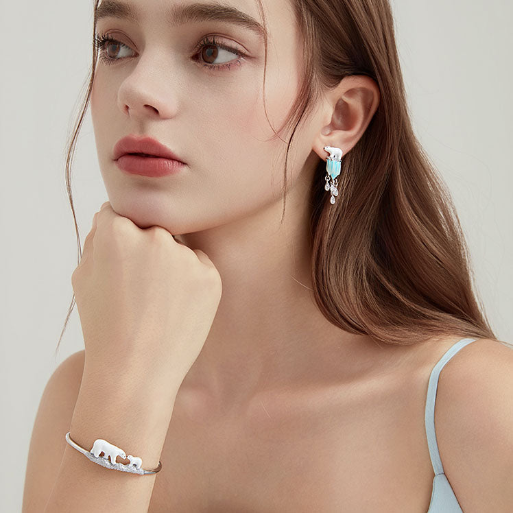 Glacier Polar Bear Earrings