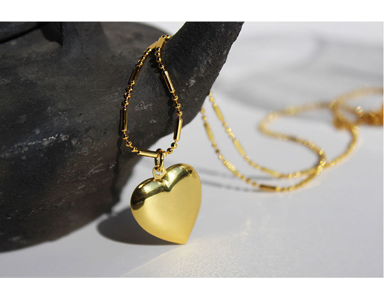 Gold Heart Locket Necklace