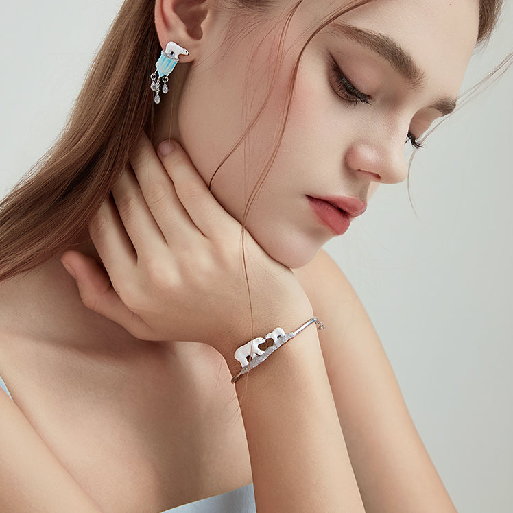 Glacier Polar Bear Earrings