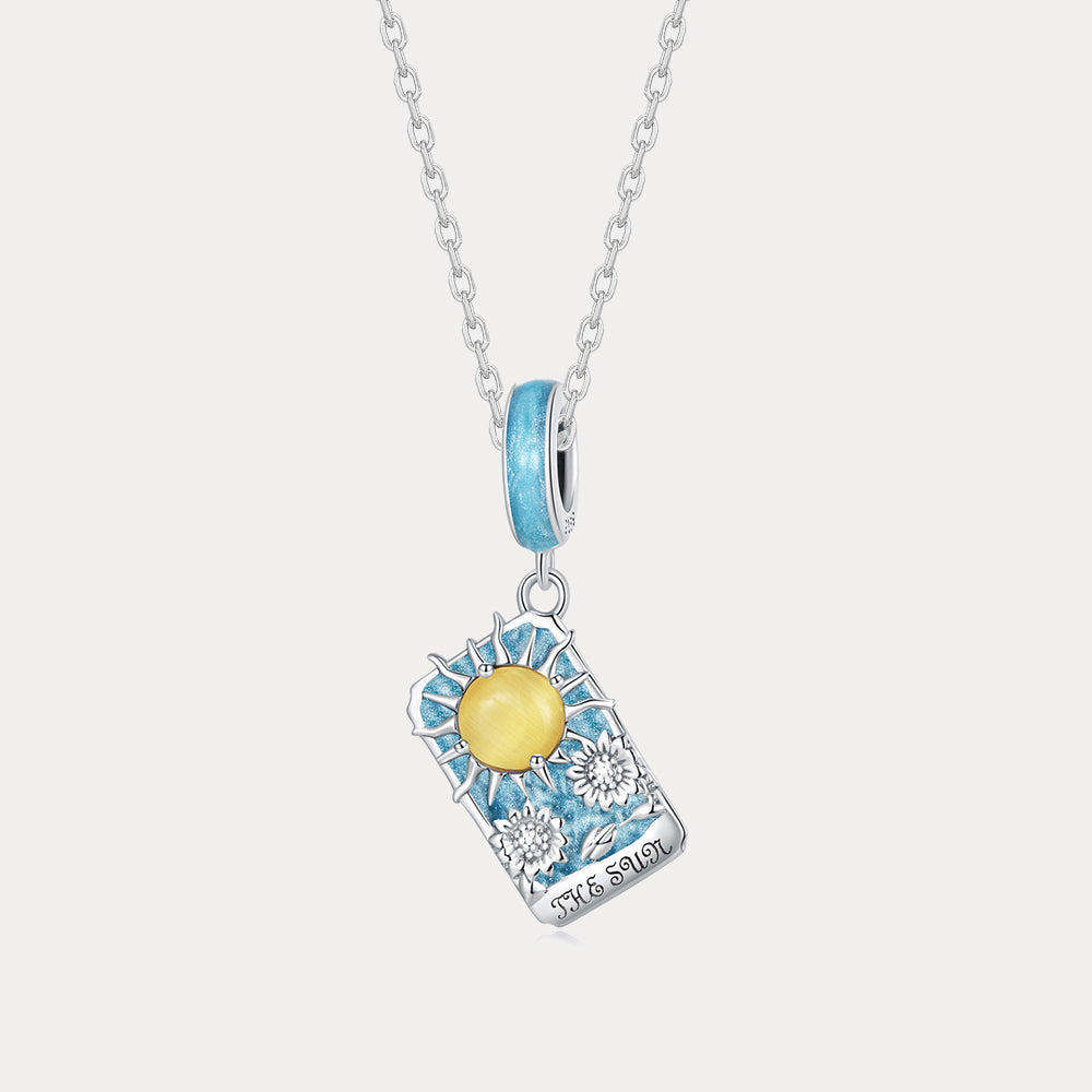 Silver Tarot Card Necklace