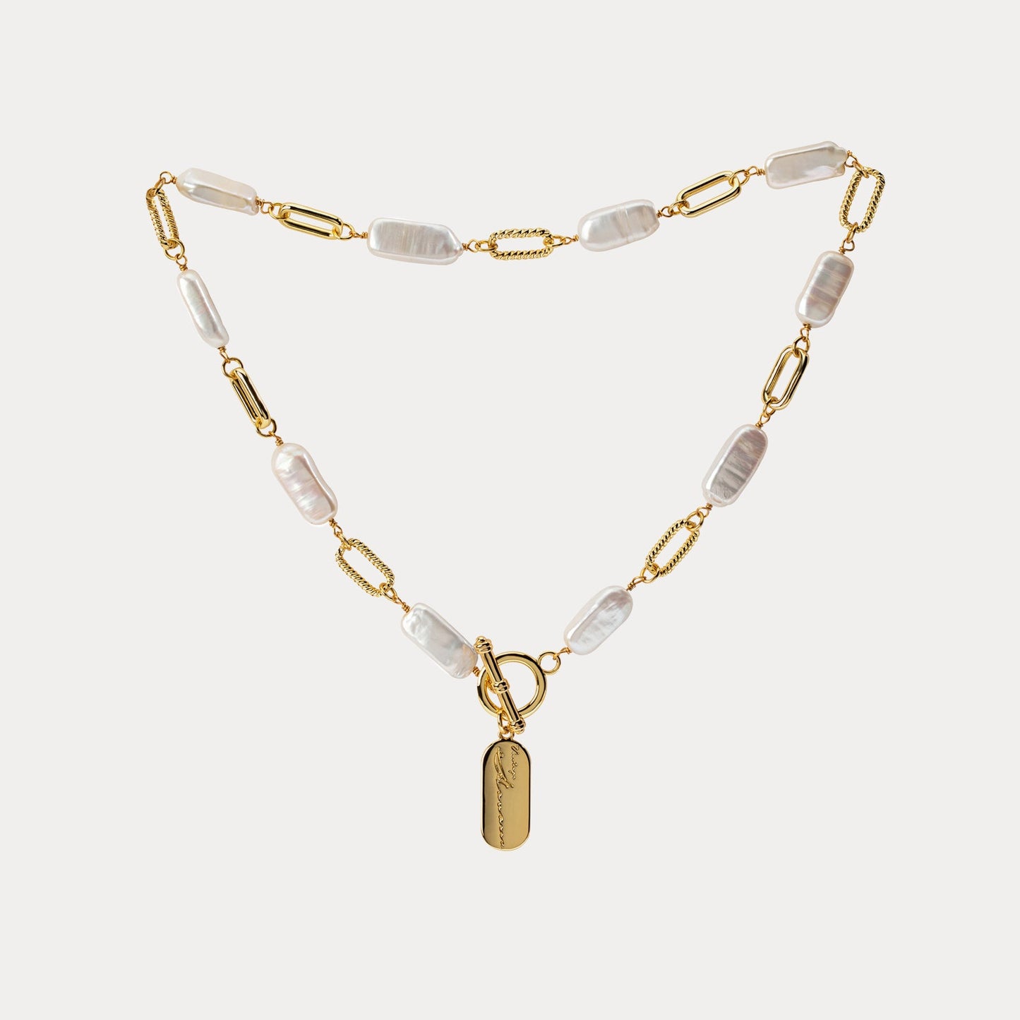 Baroque Pearl Chain Necklace