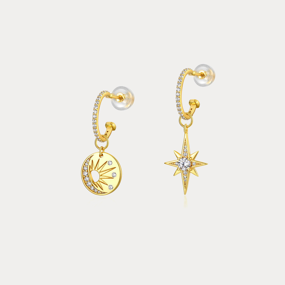 Sun and Star Earrings