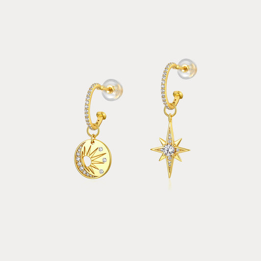 Sun and Star Earrings