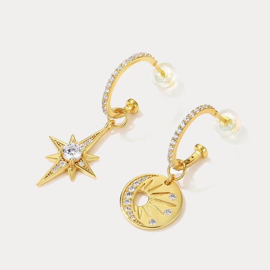 Sun and Star Earrings