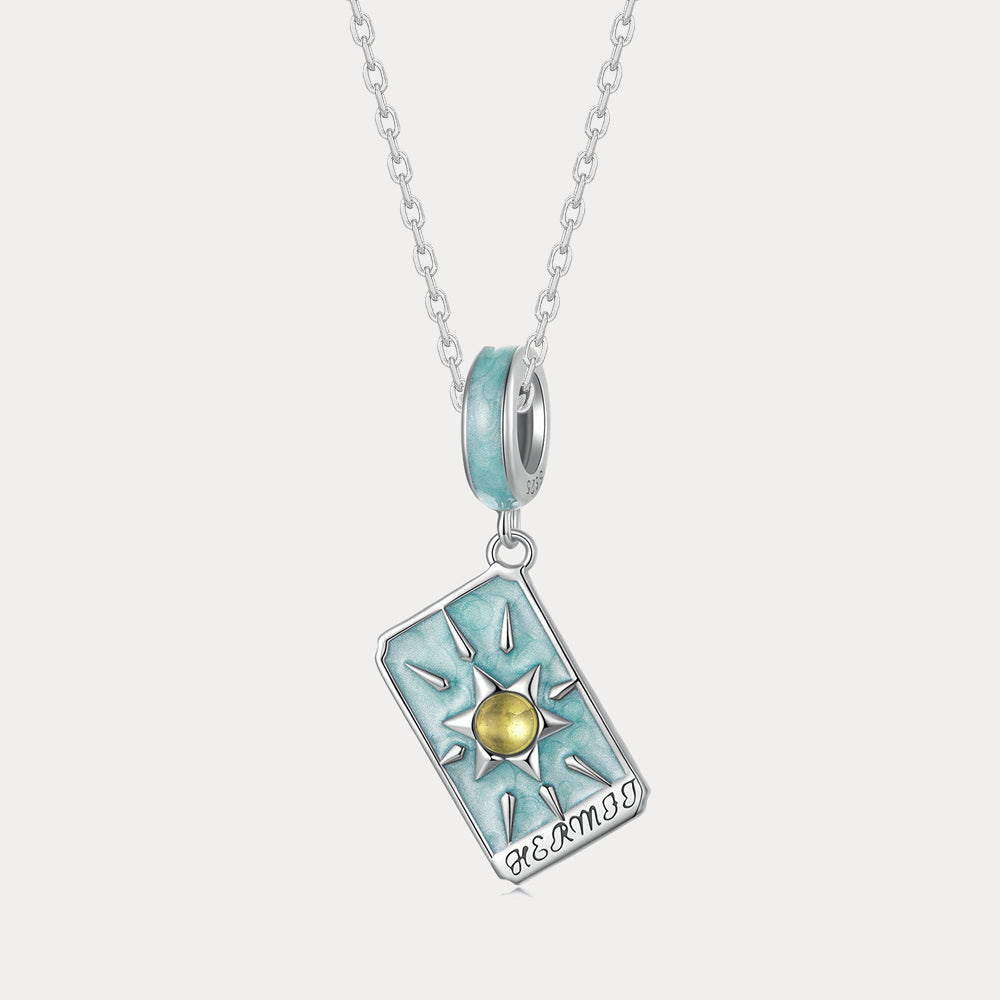 Silver Tarot Card Necklace