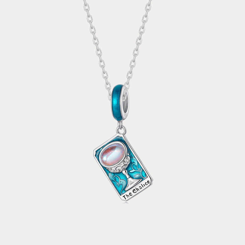 Silver Tarot Card Necklace
