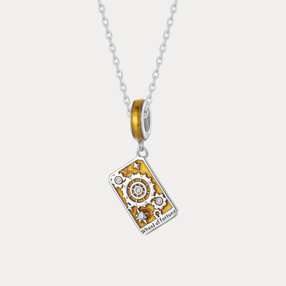 Silver Tarot Card Necklace